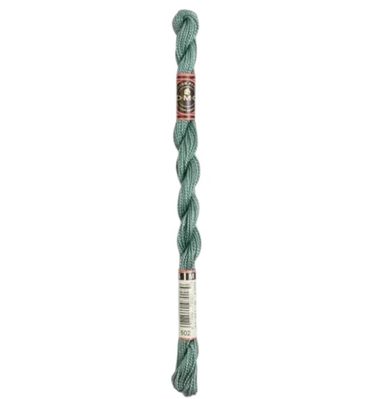 DMC Size 5 Pearl 502 Blue Green