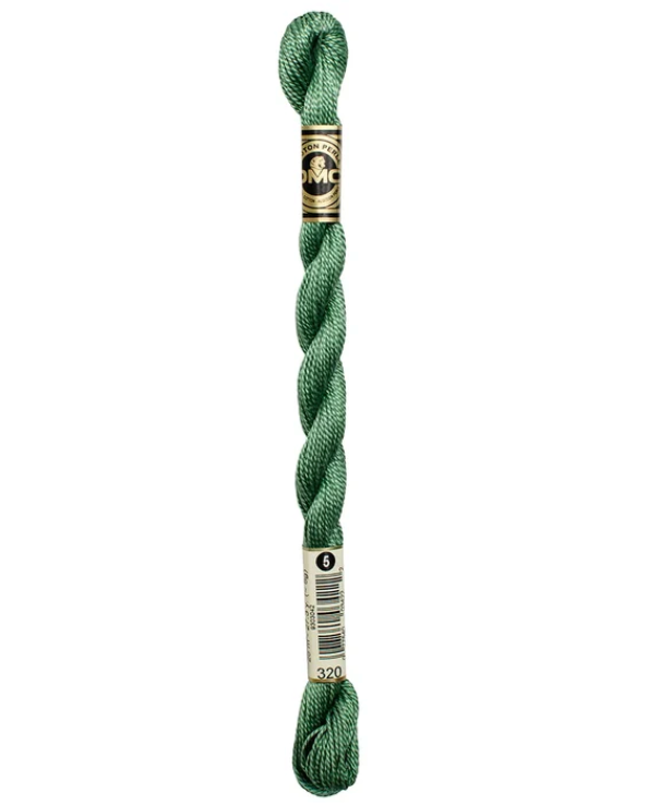DMC Size 5 Pearl 320 Med. Pistachio Green