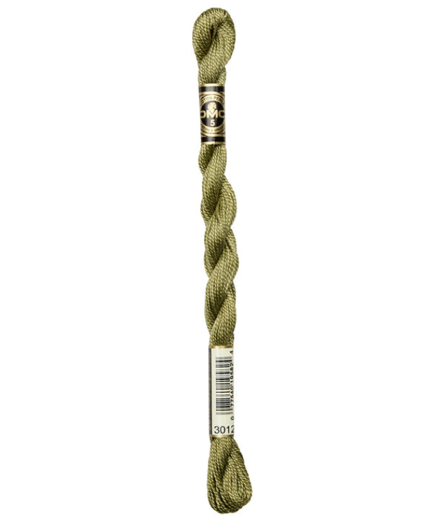 DMC Size 5 Pearl 3012 Med. Khaki Green