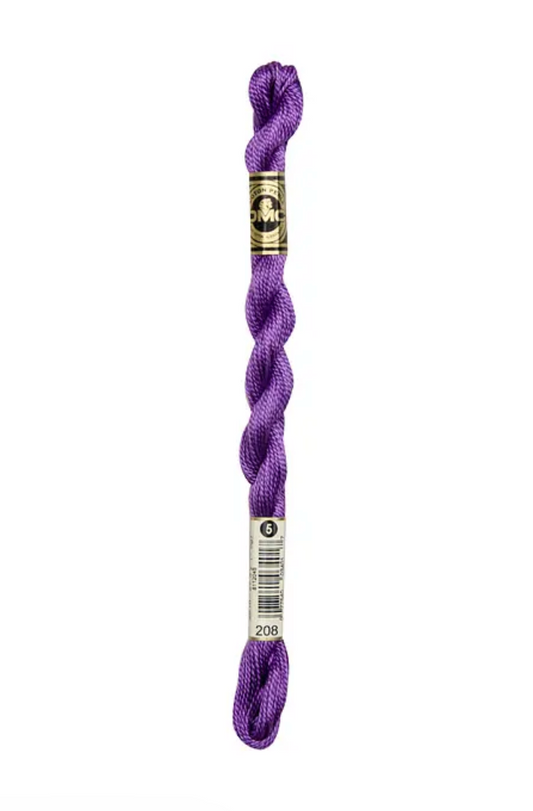 DMC Size 5 Pearl 208 Very Dark Lavender