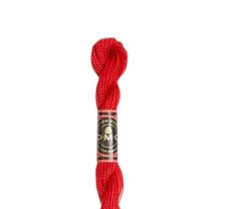 DMC Size 3 Pearl 817 Very Dark Coral Red