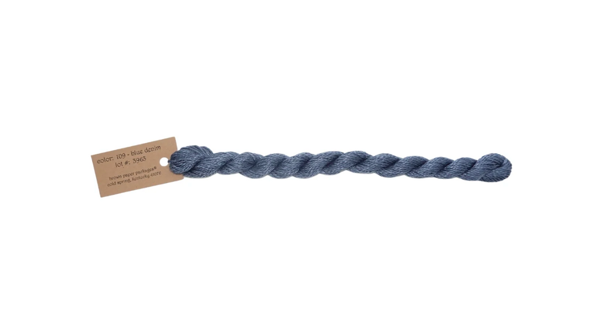 Silk & Ivory Skein - Blue Denim