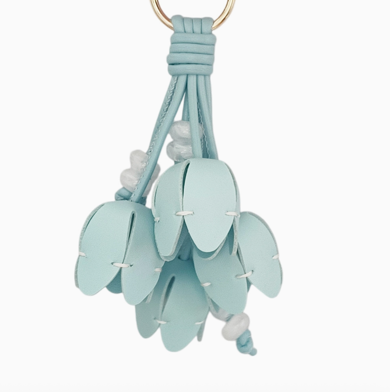 Tulip Bouquet Faux Leather Keychain Bag Charms
