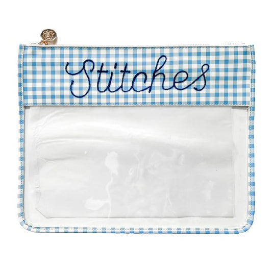 Large Printed Stitches Leather Project Bag